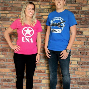 T-shirt ster USA roze