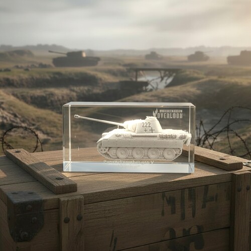 Graviertes Glasblock: Panther